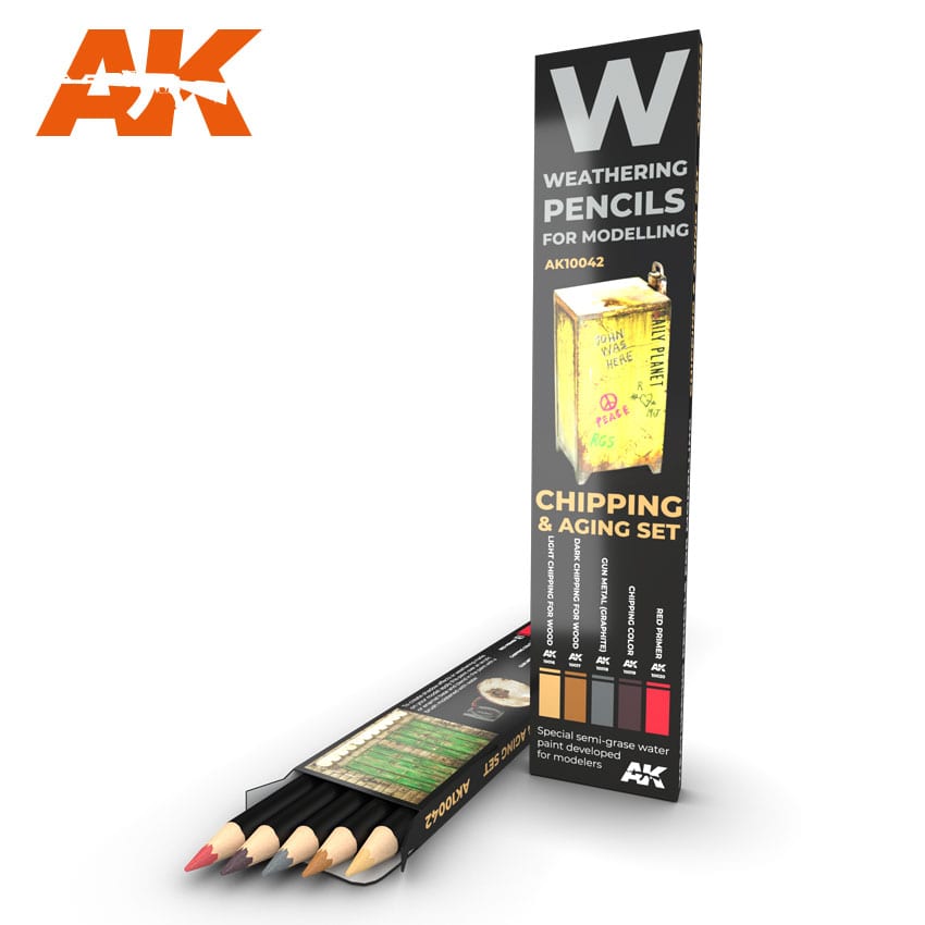 AK Interactive Weathering Pencil Set - Chipping | 8436564929433