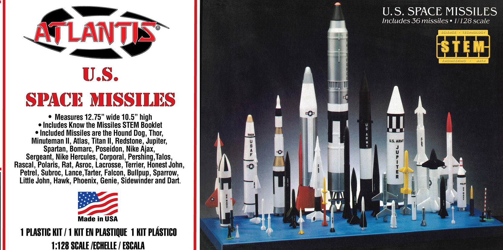 Atlantis 1/128 U.S. Space Missiles 36 Missiles | 850041894003