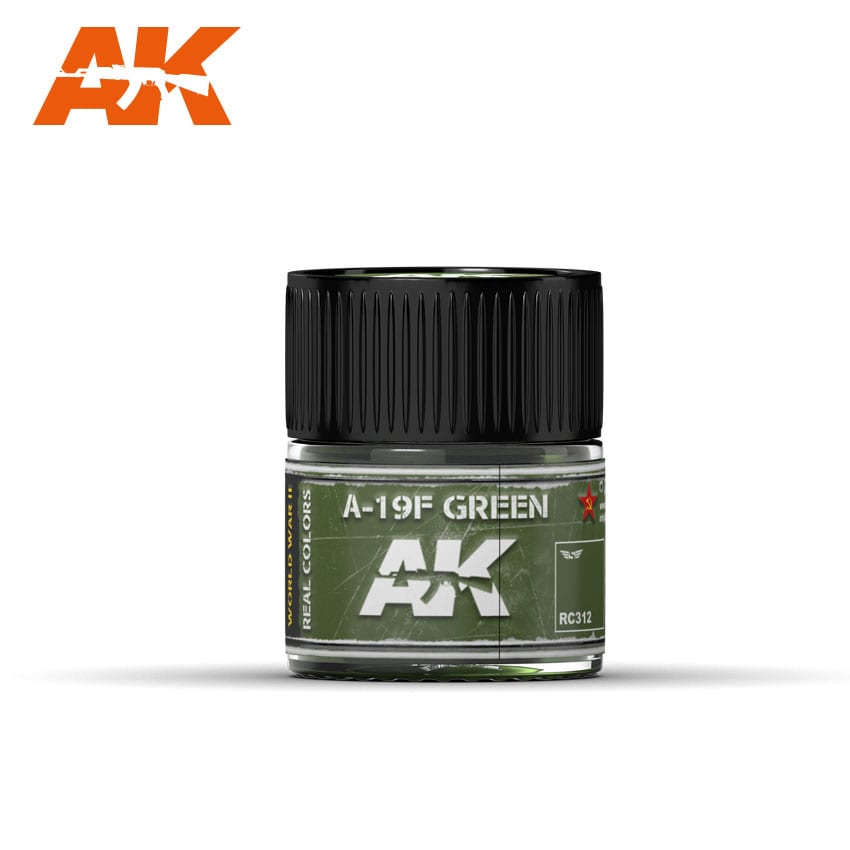 AK Interactive Real Colors A-19F Grass Green 10ml | 8436564926135
