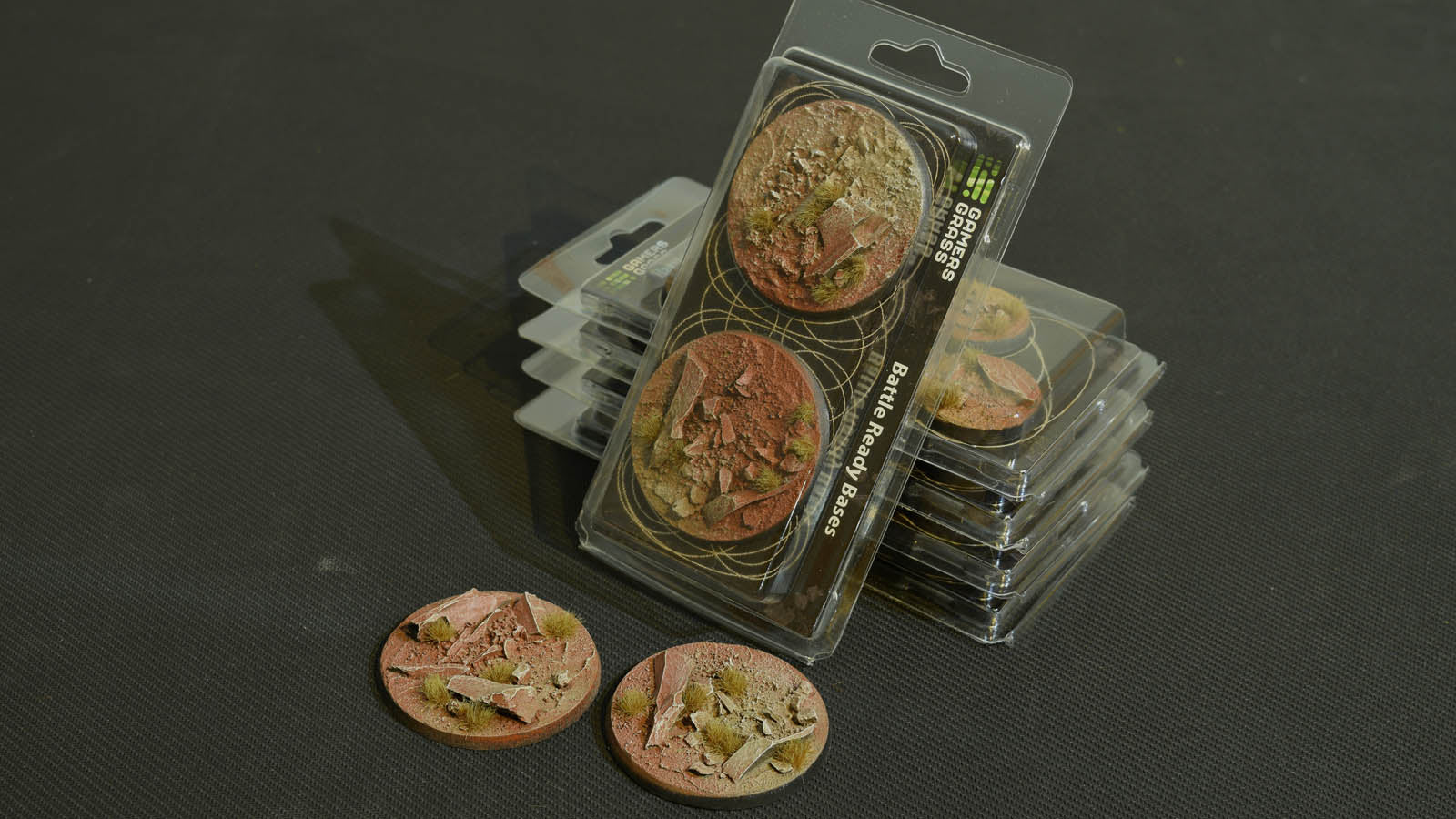 Gamers Grass Battle Ready Bases - Badlands - Round 60mm (x2) | 738956788832