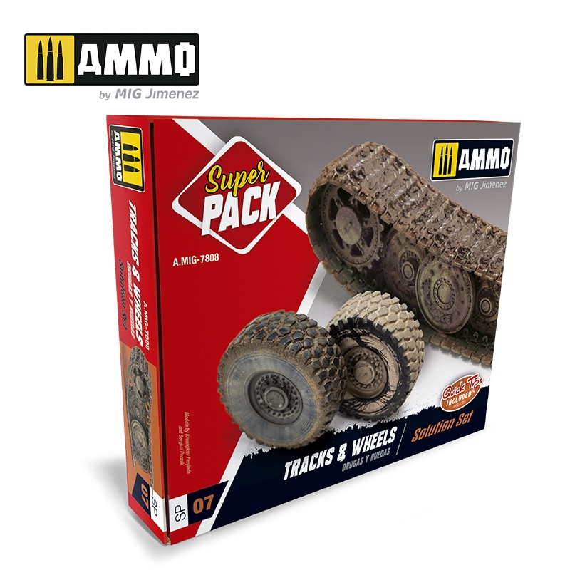 Ammo Mig Tracks & Wheels Super Pack Weathering Set | 8432074078081