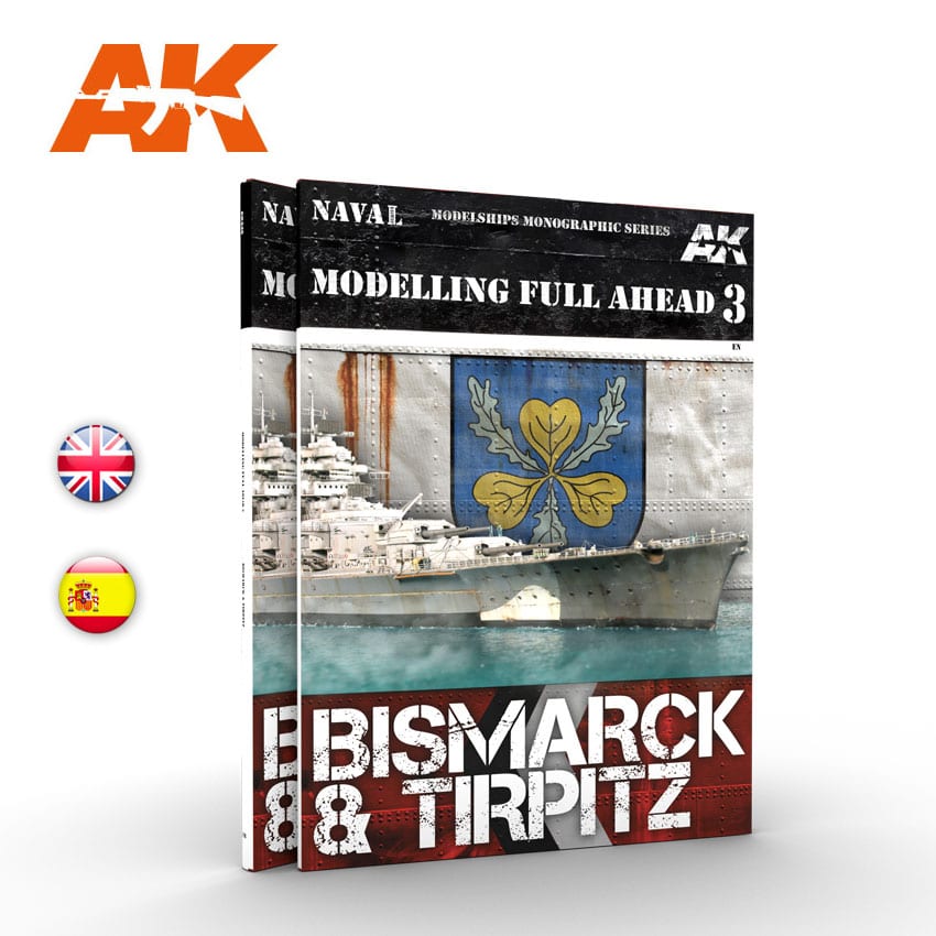 AK Interactive Modelling Full Ahead #3: Bismarck & Tirpitz - English | 8435568300521