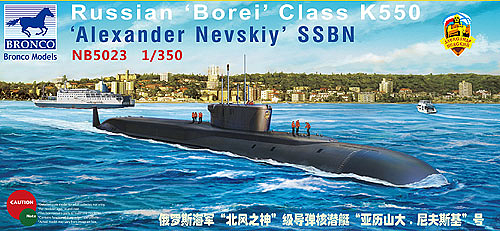 Bronco Models 1/350 Russian Borei Class K-550 Alexander Nevskiy SSBN | 4544032692209