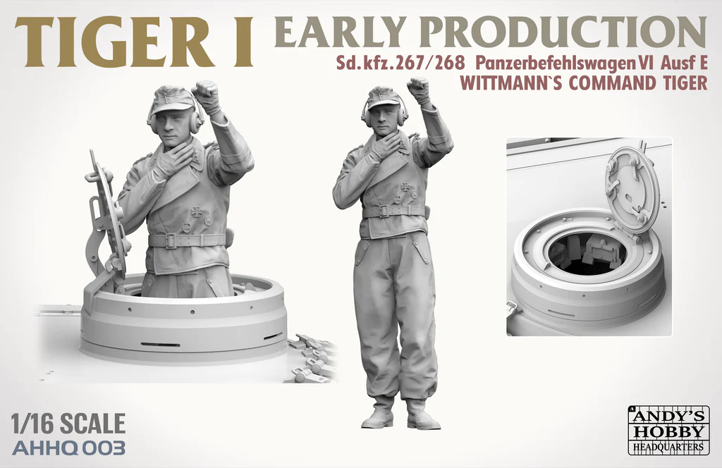 Andy's Hobby HQ 1/16 Tiger I Early Production with Full Figure | 783495788201