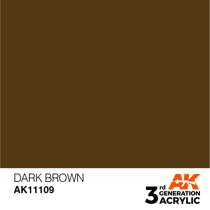AK Interactive 3G Acrylic Dark Brown 17ml | 8435568303423