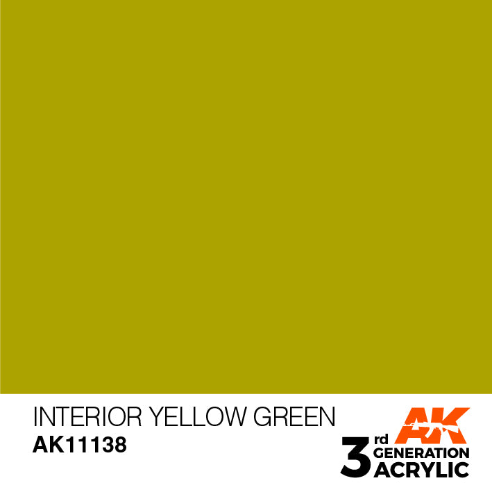 AK Interactive 3G Acrylic Interior Yellow Green 17ml | 8435568303713