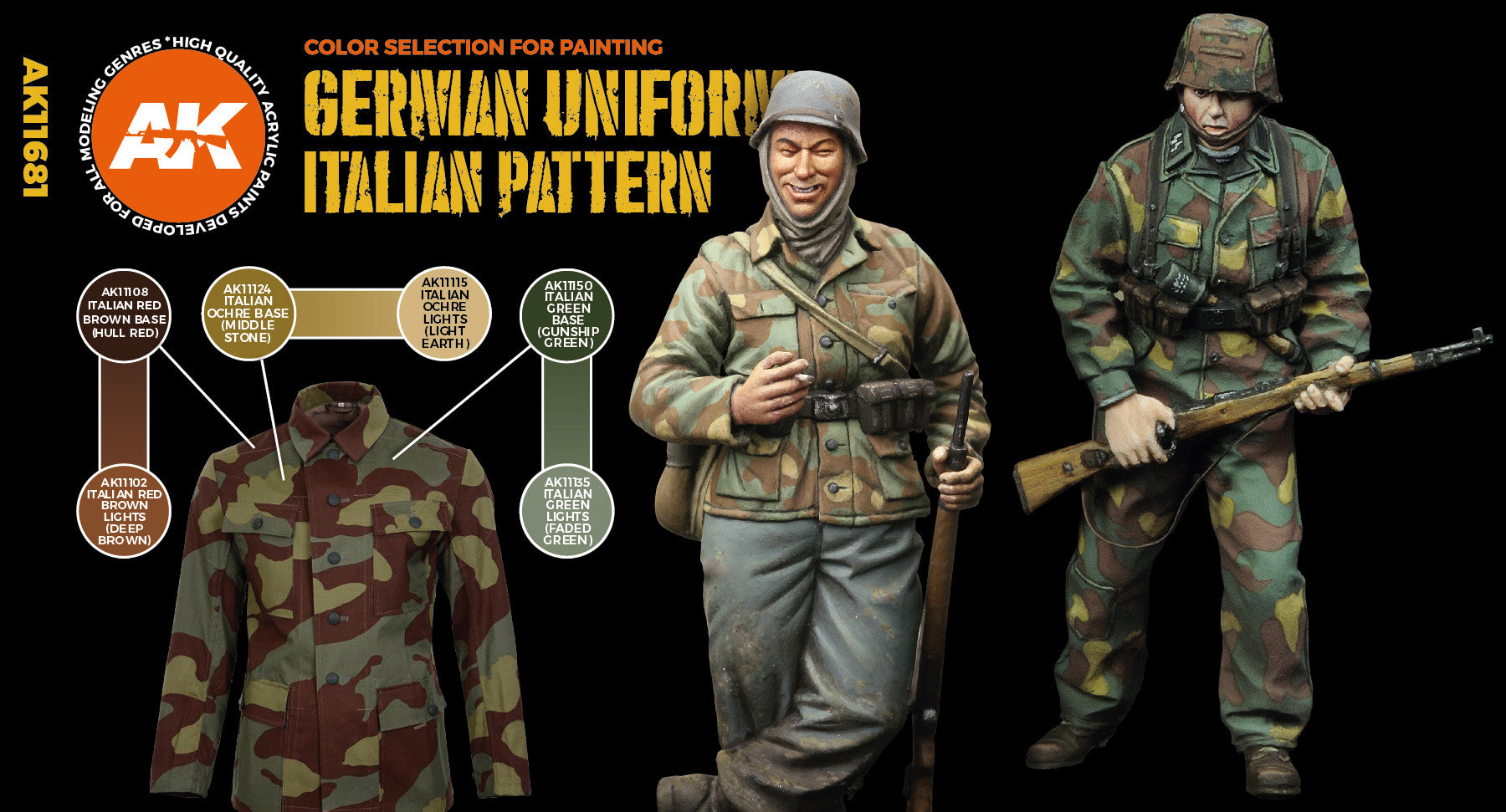AK Interactive 3G WWII German Italian Camouflage | 8435568312180