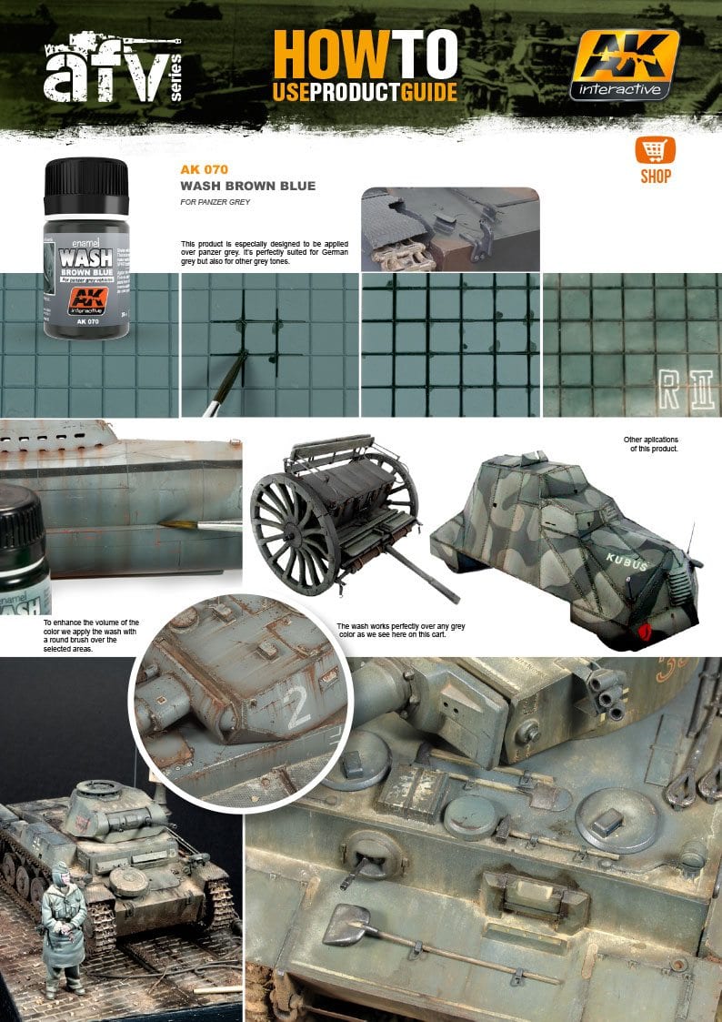 AK Interactive Wash For Panzer Grey Vehicles | 8436535570701