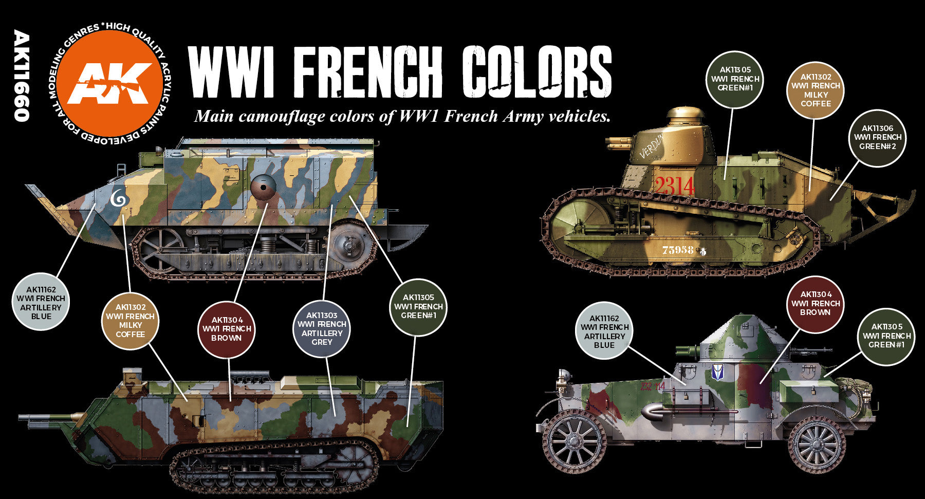 AK Interactive 3G WWI French Colors | 8435568311244
