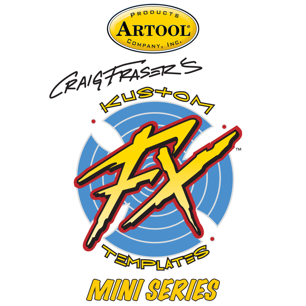 IWATA Artool Kustom FX Mini Series Freehand Airbrush Template by Craig Fraser | 758240038375