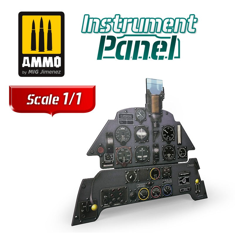 Ammo Mig Messerschmitt Bf 109 E - Instrument Panel 1/1 Scale 2D Print On MDF