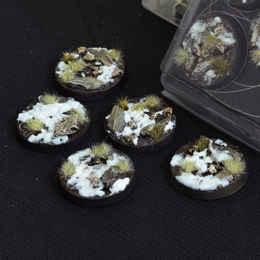 Gamers Grass Battle Ready Bases - Winter - Round 40mm (x5) | 738956788276