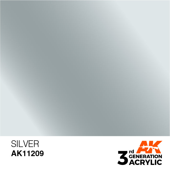 AK Interactive 3G Acrylic Silver 17ml | 8435568304420
