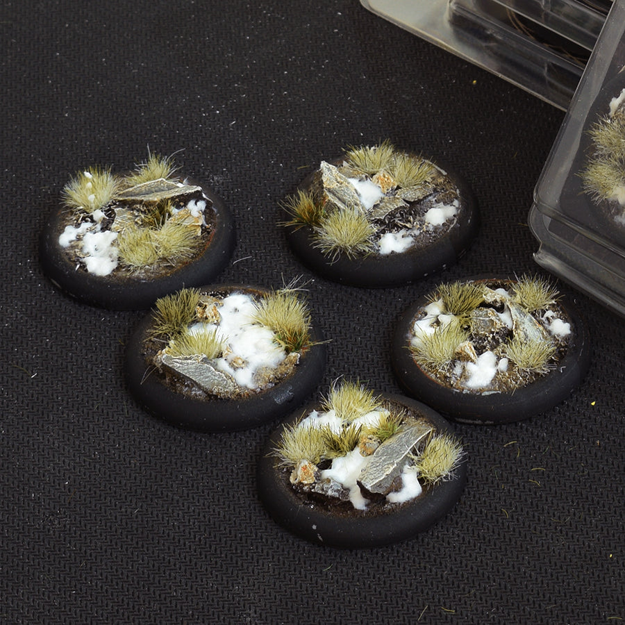 Gamers Grass Battle Ready Bases - Winter - Round Lip 40mm (x5) | 738956788368