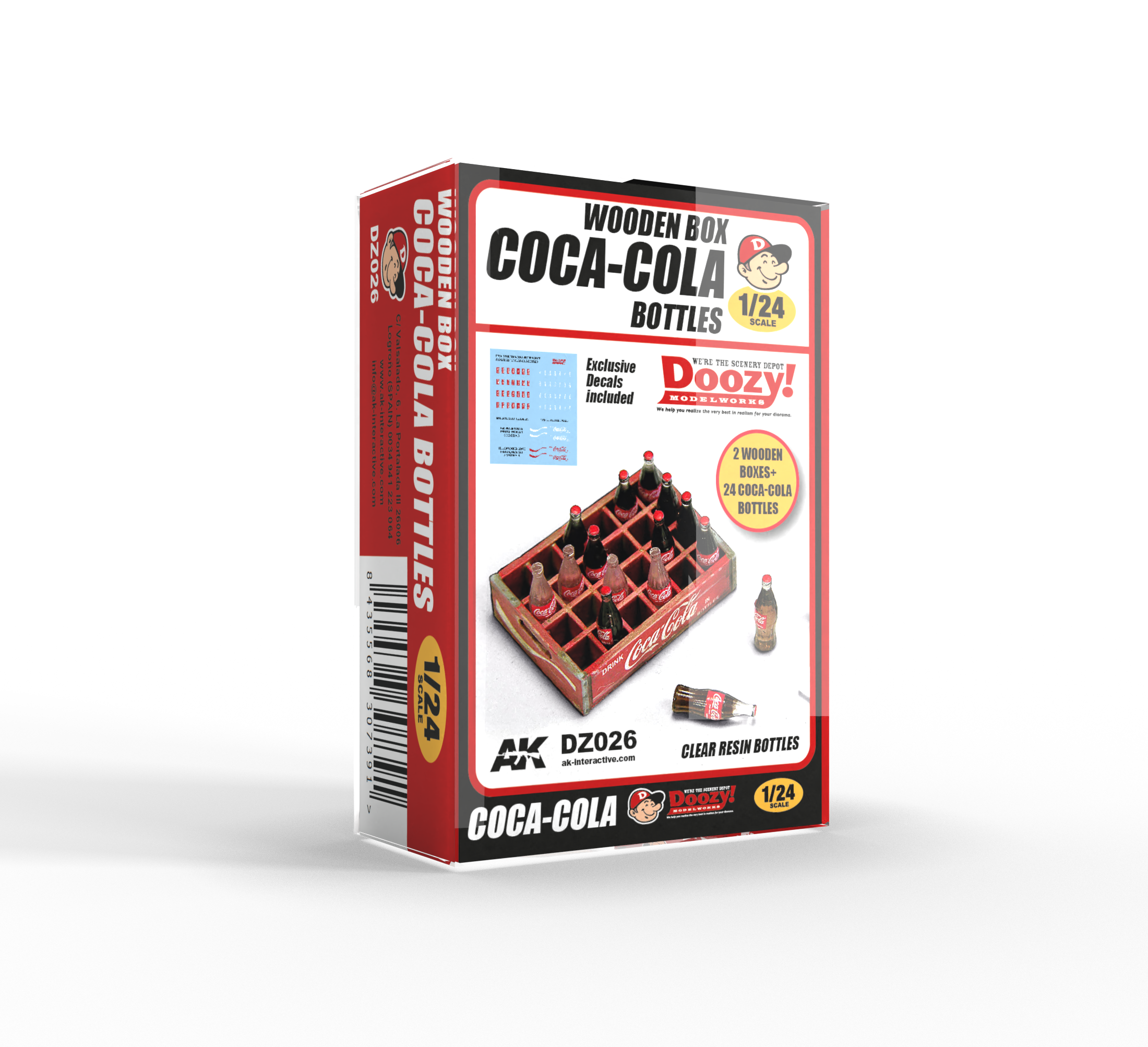 Doozy 1/24 1940-1980's Wooden Box Coca-Cola Bottles | 8435568307391