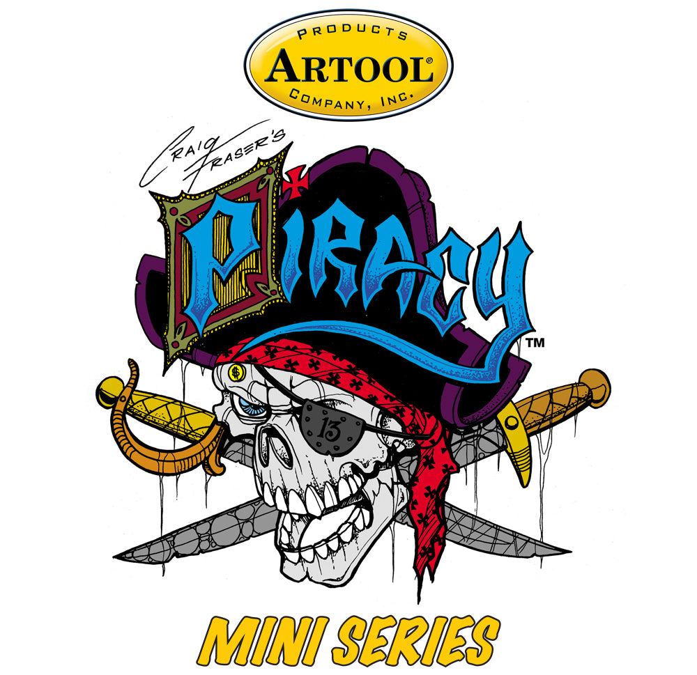 IWATA Artool Piracy Mini Series Set Freehand Airbrush Template by Craig Fraser | 758240150572