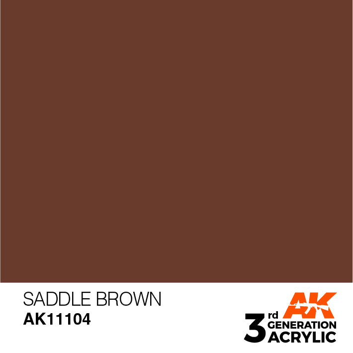 AK Interactive 3G Acrylic Saddle Brown 17ml | 8435568303379