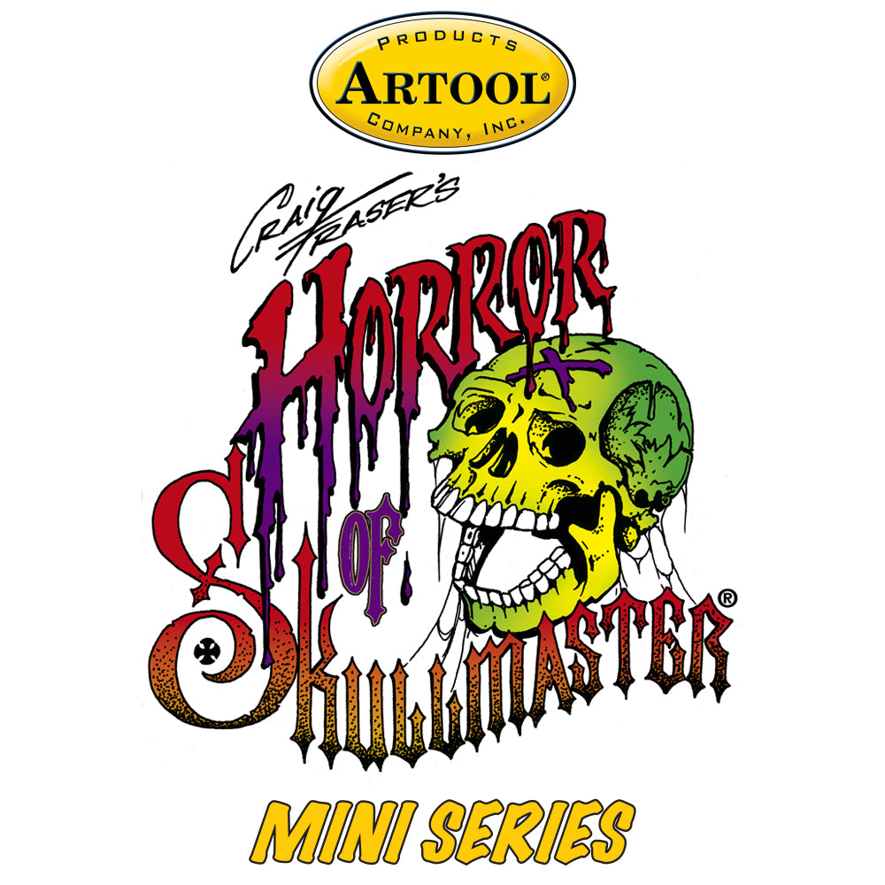 IWATA Artool Horror of Skullmaster Mini Series Set Freehand Airbrush Template by Craig Fraser | 758240038344