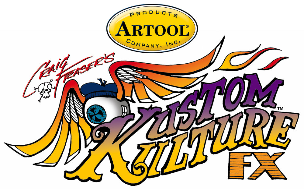 IWATA Artool Kustom Kulture Flyballz Freehand Airbrush Template by Craig Fraser | 758240150152