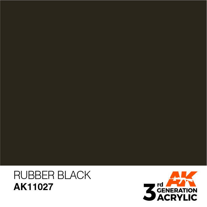 AK Interactive 3G Acrylic Rubber Black 17ml | 8435568302600