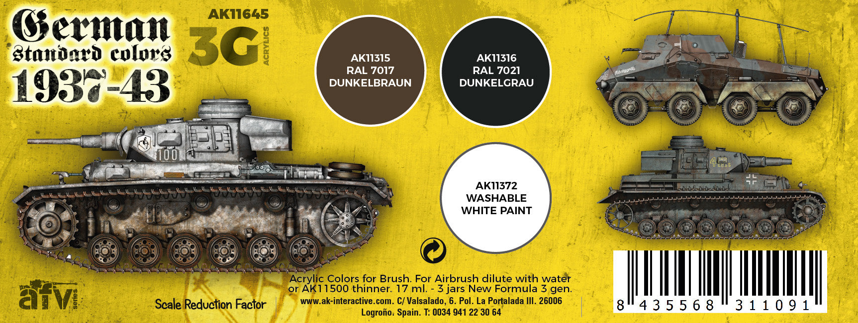 AK Interactive 3G German Standard 37-44 Combo | 8435568311091