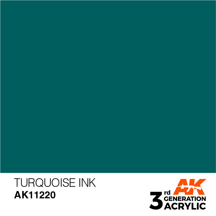 AK Interactive 3G Acrylic Turquoise INK 17ml | 8435568304536
