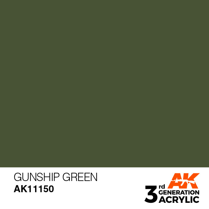 AK Interactive 3G Acrylic Gunship Green 17ml | 8435568303836