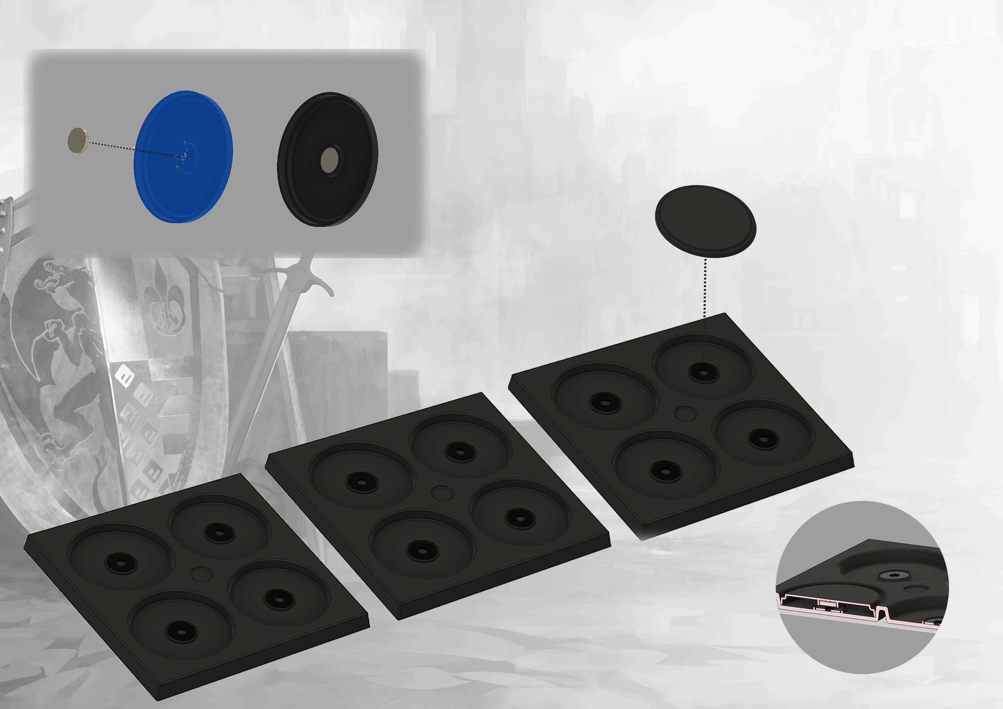 Conquest, MAGNETIC Bases and Carriers - Infantry (PBW8052) | 5213009015455