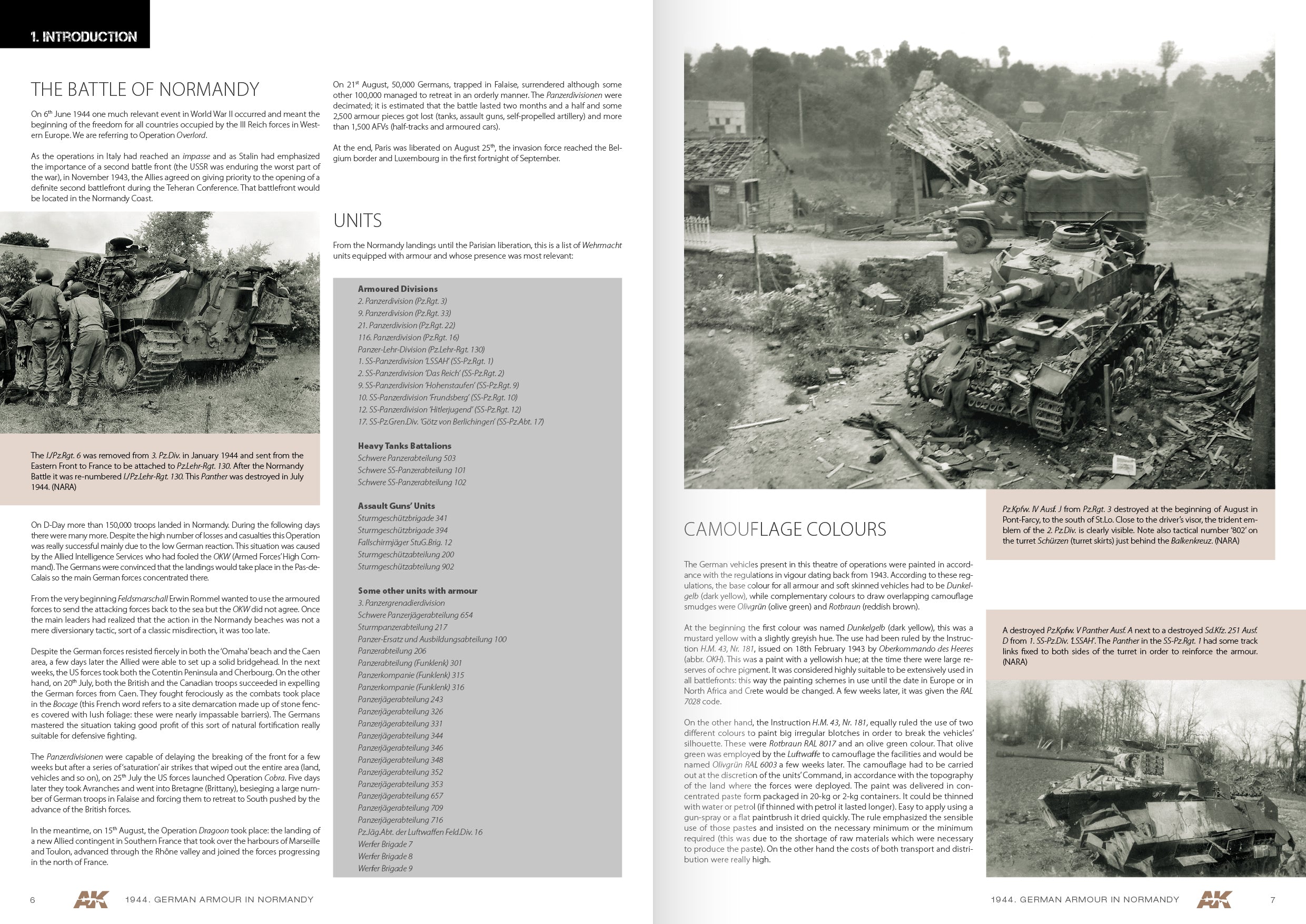 AK Interactive 1944 German Armour In Normandy Camouflage Profile Guide - English | 8435568307810