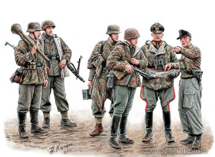 MASTER BOX 1/35 Let's stop them here German Military Men, 1945 | 4820113080937