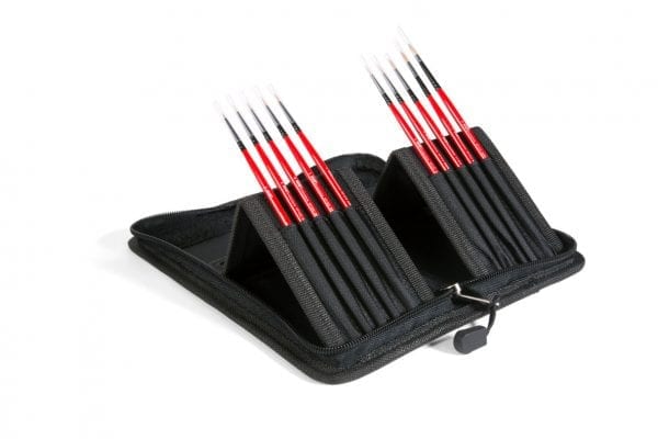 MIG Deluxe Brushes Kit Marta Kolinsky (special transport zipper case) | 8435568300644