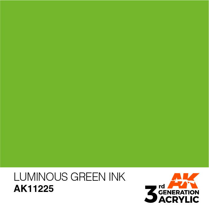 AK Interactive 3G Acrylic Luminous Green INK 17ml | 8435568304581