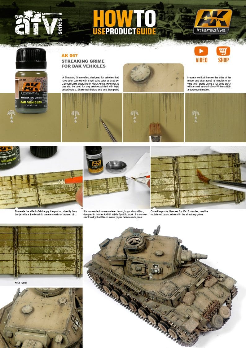 AK Interactive Streaking Grime For Afrika Korps Vehicles | 8436535570671