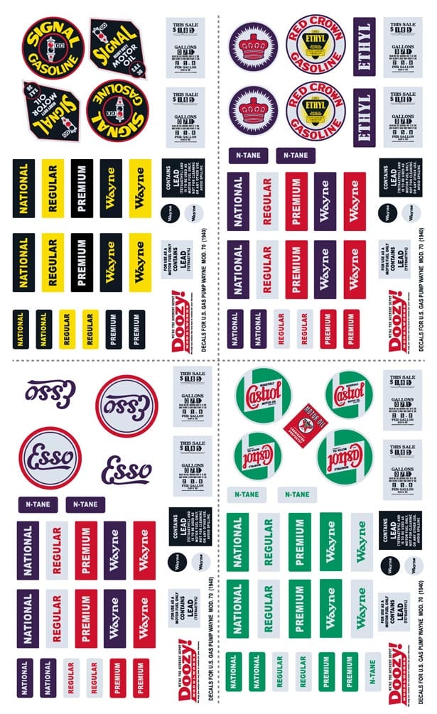 Doozy 1/24 Decals For Route 66 Gas Pump | 8435568306196