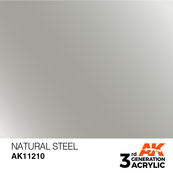 AK Interactive 3G Acrylic Natural Steel 17ml | 8435568304437