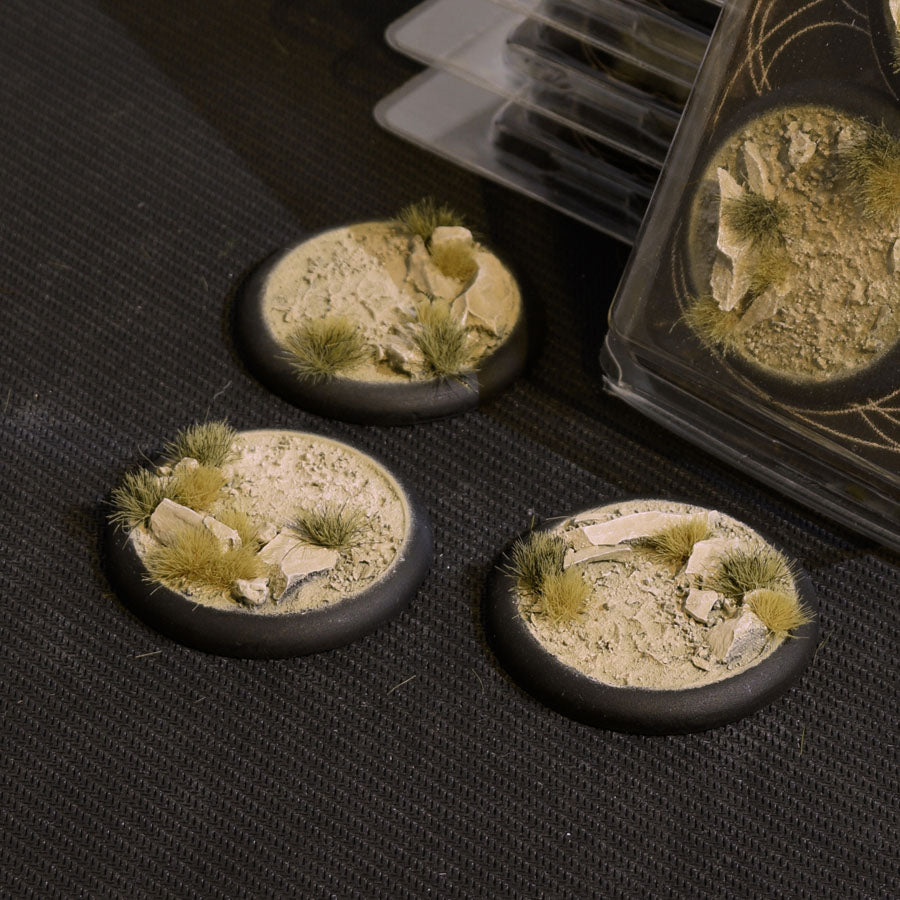 Gamers Grass Battle Ready Bases - Arid - Round Lip 50mm (x3) | 738956788733