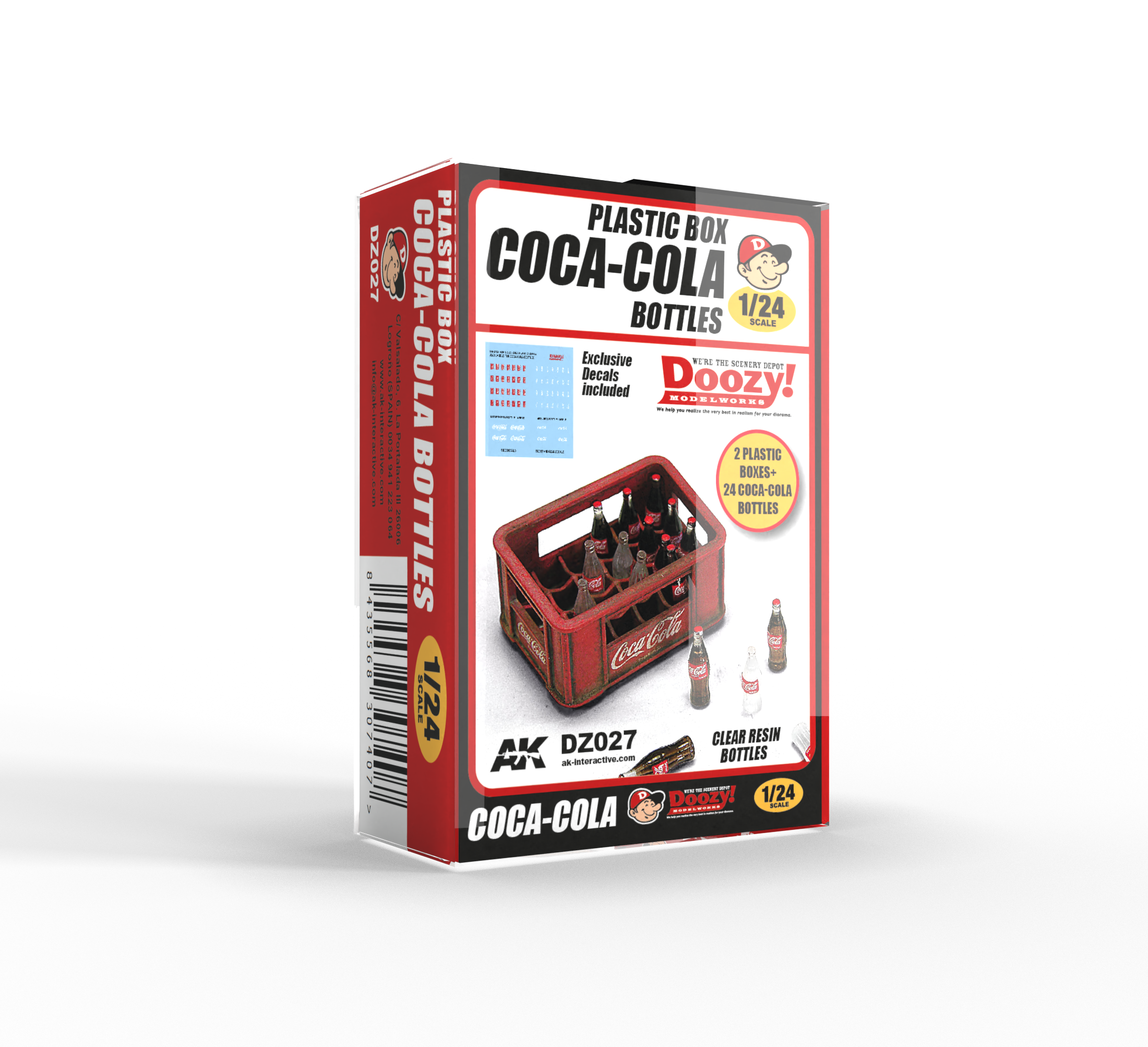 Doozy 1/24 1940-1980's Plastic Box Coca-Cola Bottles | 8435568307407