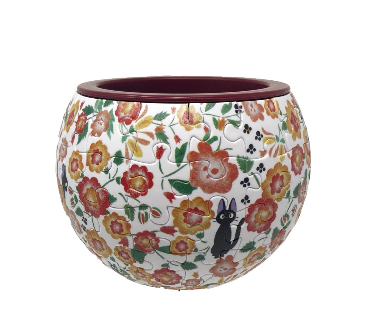 Ensky AT8-04 Jiji Flower Garden Puzzle Bowl 'Kiki's Delivery Service', Ensky Art Bowl Jigsaw | 4970381190705