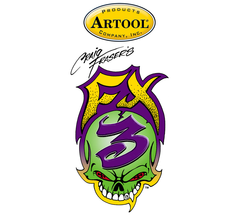 IWATA Artool FX3 Musika Freehand Airbrush Template by Craig Fraser | 758240138464