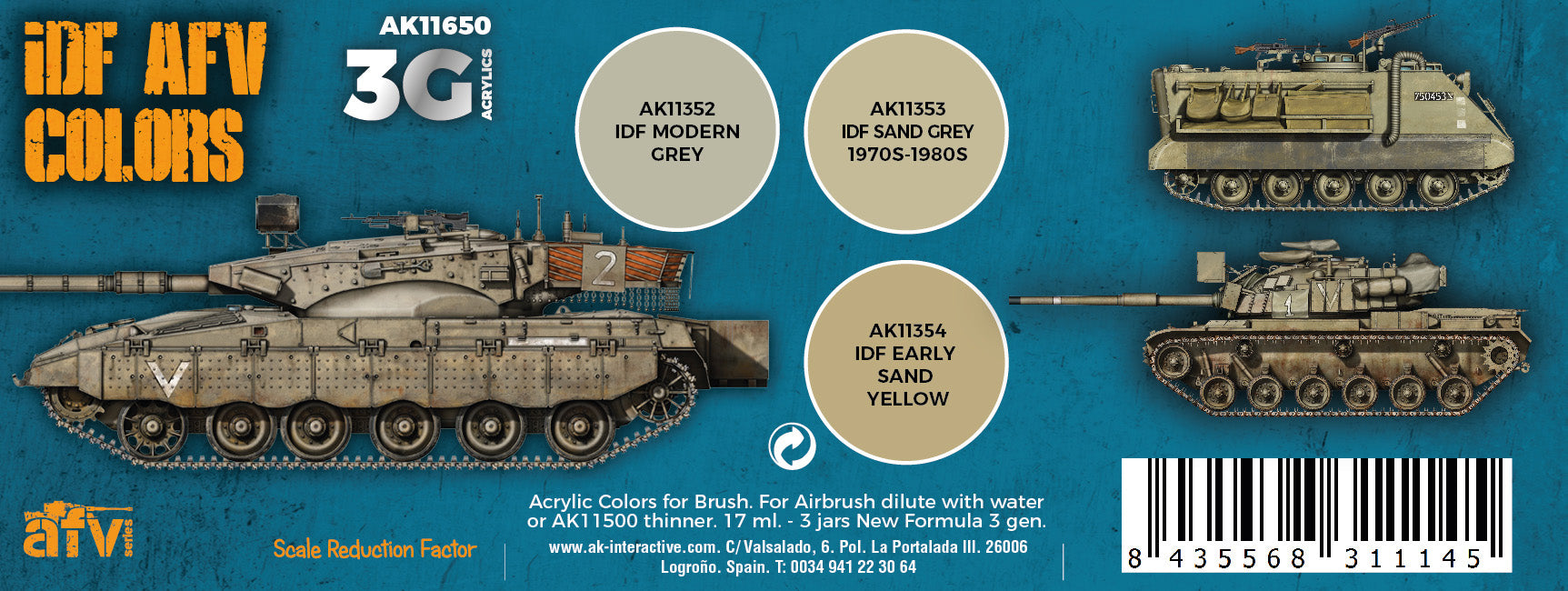AK Interactive 3G IDF AFV Color Combos | 8435568311145