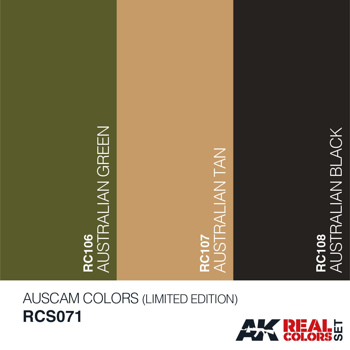 AK Interactive Real Colors AUSCAM COLORS SET (Limited Edition) | 8435568304833