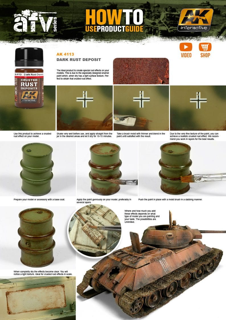 AK Interactive Dark Rust Deposit | 8436535575362