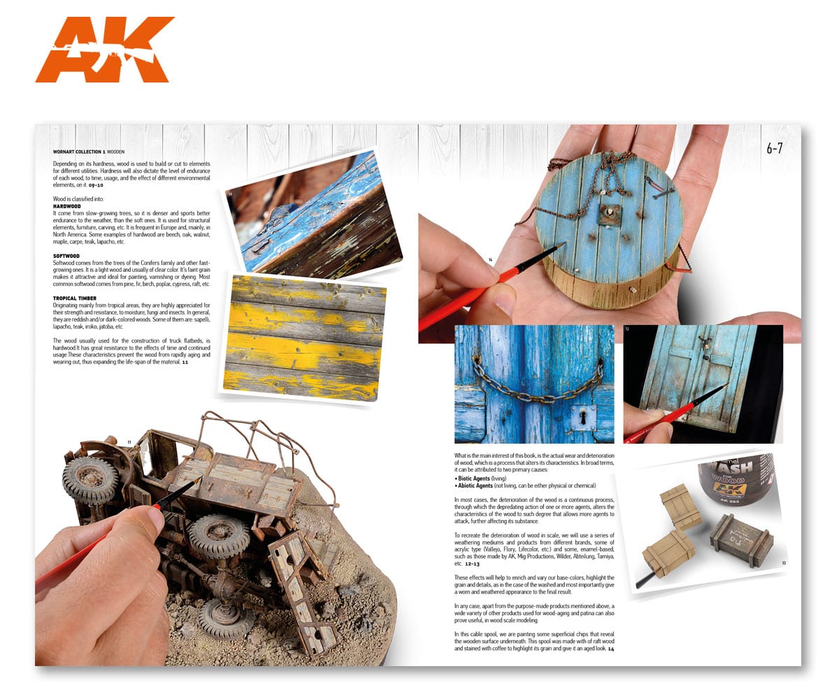 AK Interactive Worn Art Collection 01 - Wooden - English