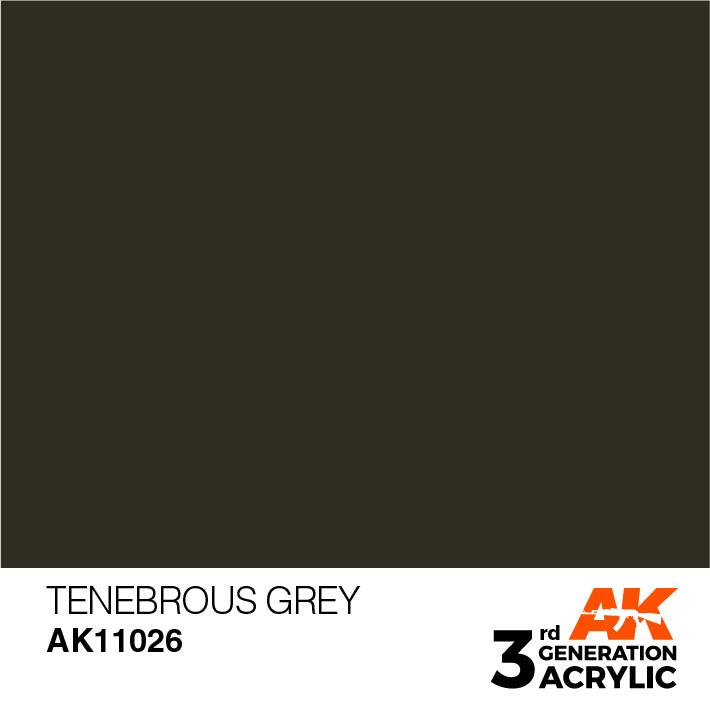 AK Interactive 3G Acrylic Tenebrous Grey 17ml | 8435568302594