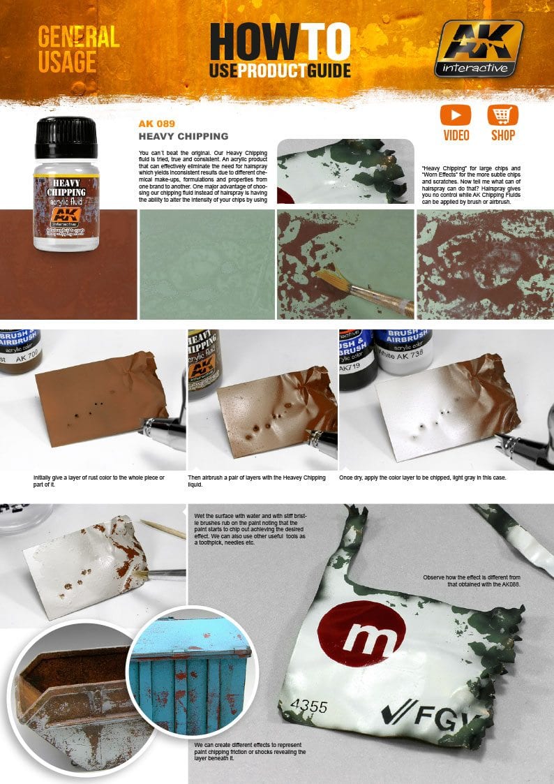 AK Interactive Heavy Chipping Effects Acrylic Fluid | 8436535570893