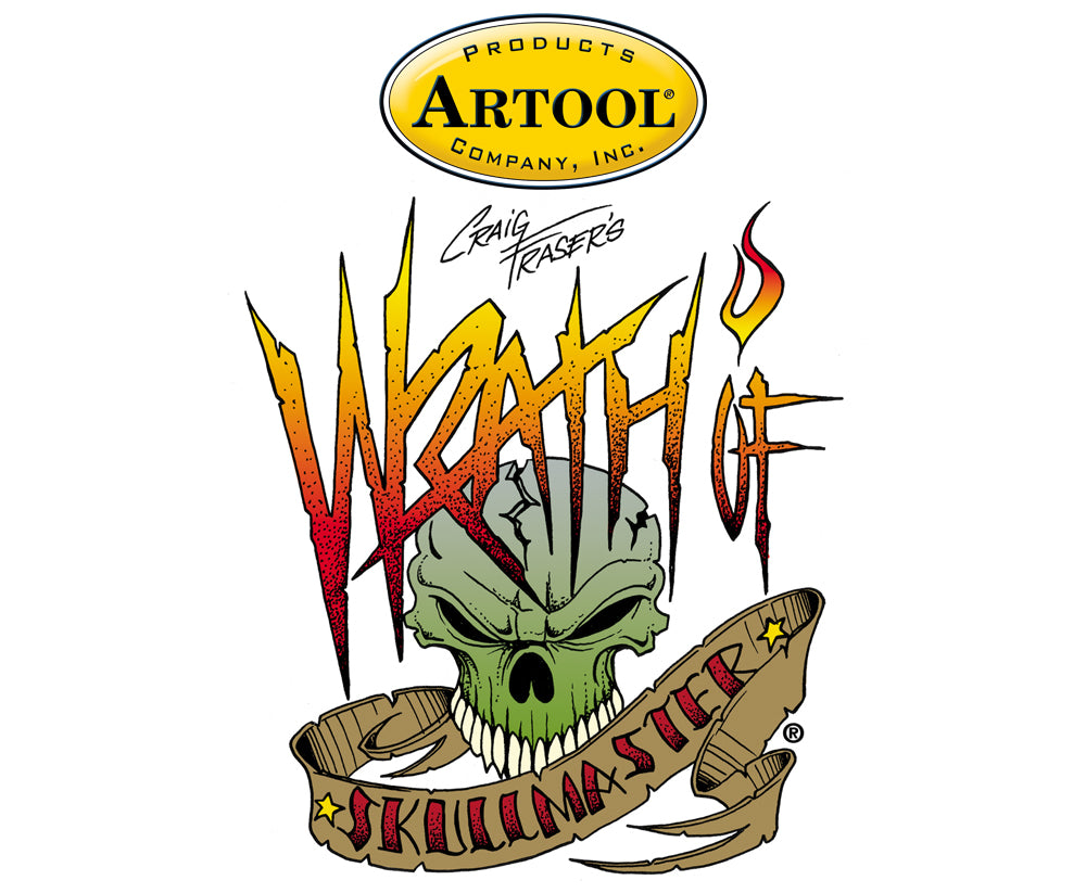 IWATA Artool Wrath of Skullmaster Kalaveras Freehand Airbrush Template by Craig Fraser | 758240038542