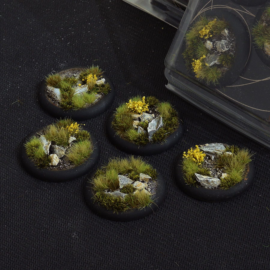 Gamers Grass Battle Ready Bases - Highland - Round Lip 40mm (x5) | 738956788542