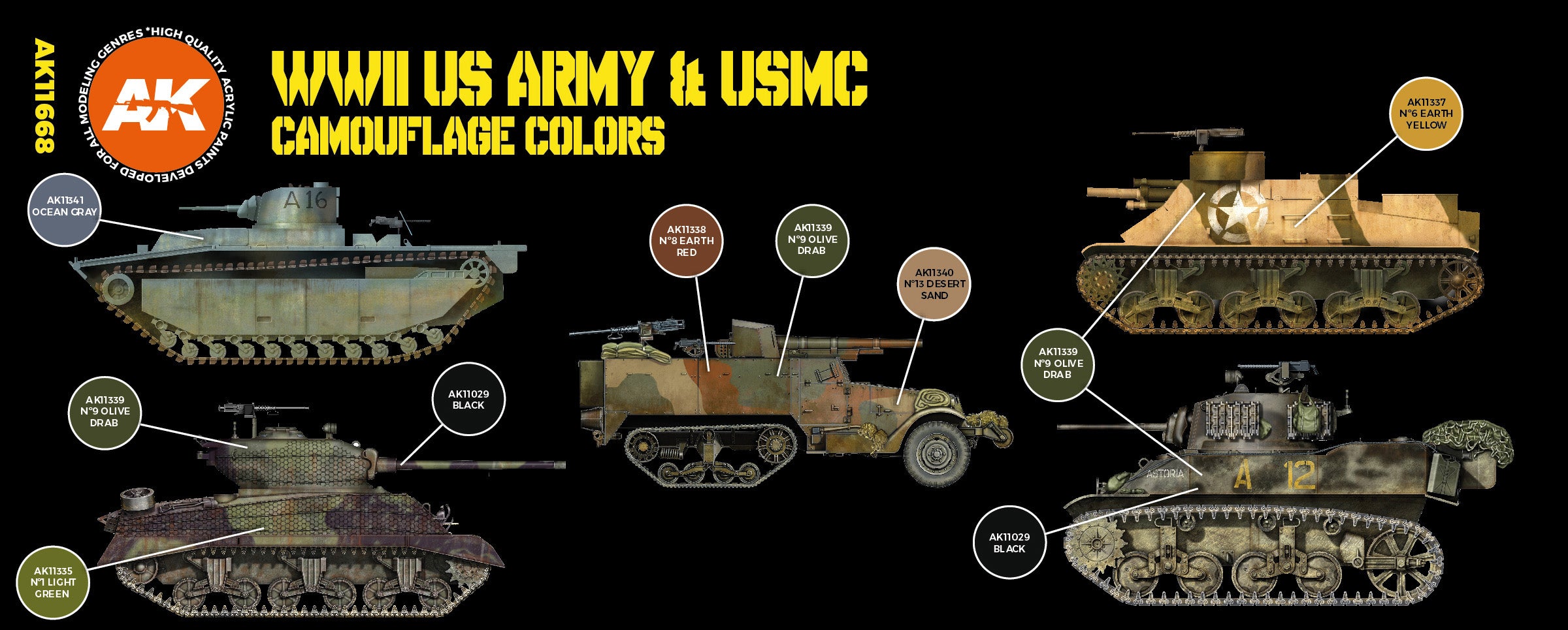 AK Interactive 3G US Army & USMC Camouflage Colors | 8435568311329