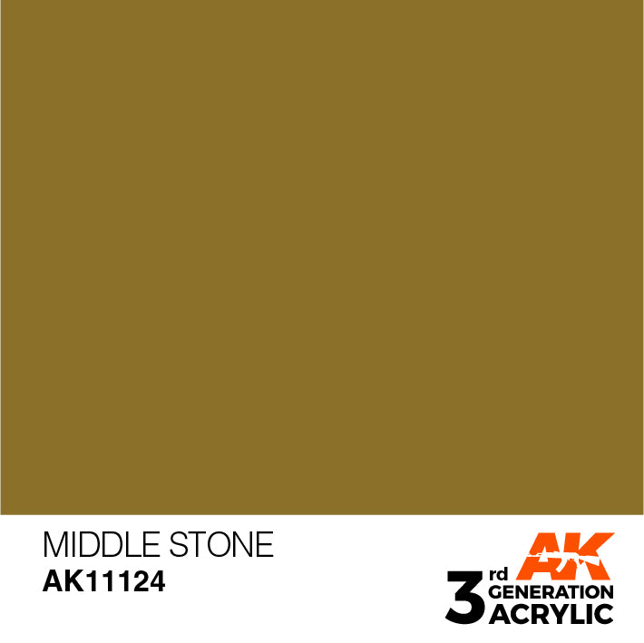 AK Interactive 3G Acrylic Middle Stone 17ml | 8435568303577