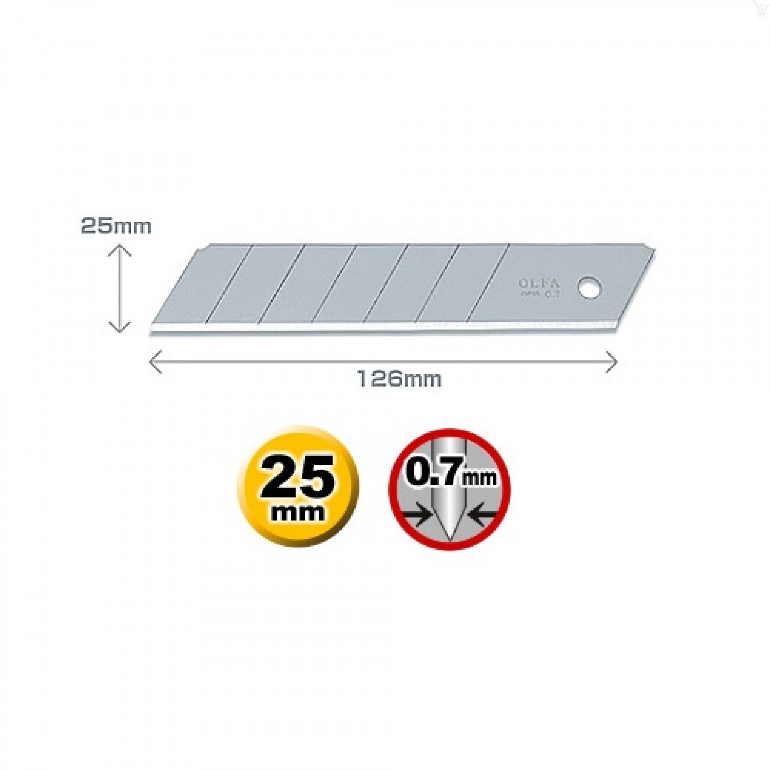OLFA 25mm HB-5B Extra Heavy-Duty Snap-Off Replacement Blades (5/PACK) | 091511600209